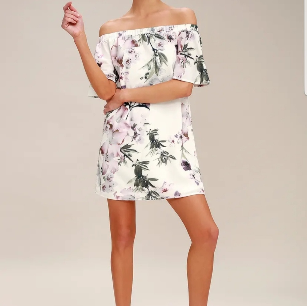 Lulu's Off the Shoulder Mini Dress